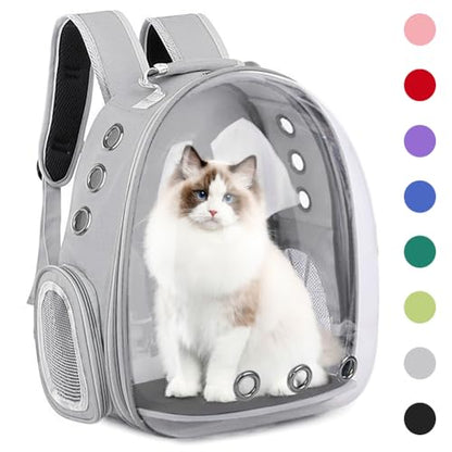 Pet Backpack Carrier,Bubble Backpack Cat Carrier,Pets and Small Dogs,Space Capsule Pet Carrier for Traveling, Walking, Hiking and Outdoor Activities (Gray) - color: Gray