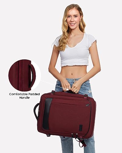 LOVEVOOK Carry on Backpack, 45L Large Travel Backpack for Women Men Airline Approved, Expandable Large Suitcase Backpacks With 4 Packing Cubes, Aer Travel Pack 3, Water Resistant Weekender Bag - color: Red, size: X-Large