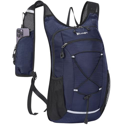 15L Small Hiking Backpack Lightweight Hydration Backpack for Men Women, Warterproof Hiking Daypack for Travel Cycling - color: Dark Blue