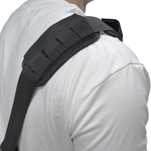 2-in-1 Tactical MOLLE Plate Carrier & Backpack Shoulder Pads - Adjustable, Padded, 500D Nylon, Durable Outdoor Gear for Men & Women - color: Black