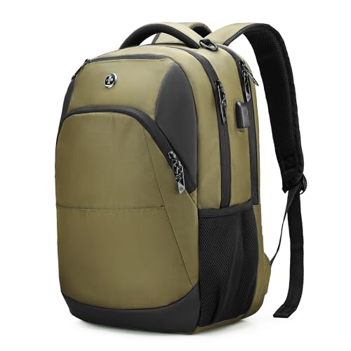 Swissdigital Design Business Laptop Backpack, College Laptops Backpack with USB Charging Port for Men and Women Fits 16 Inch Notebook, Olive | SD1670-26 - color: Olivev, size: 16 Inches