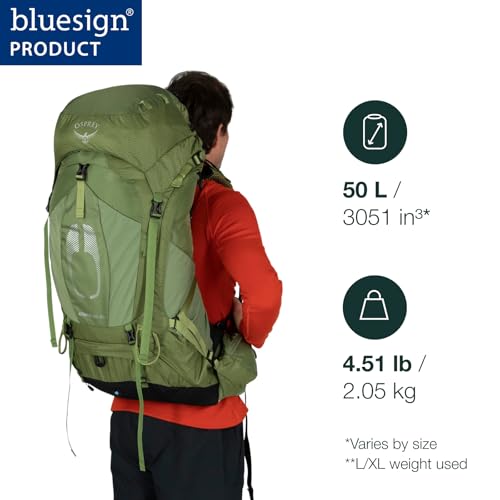 Osprey Atmos AG 50L Men's Backpacking Backpack - color: Black, size: Large-X-Large