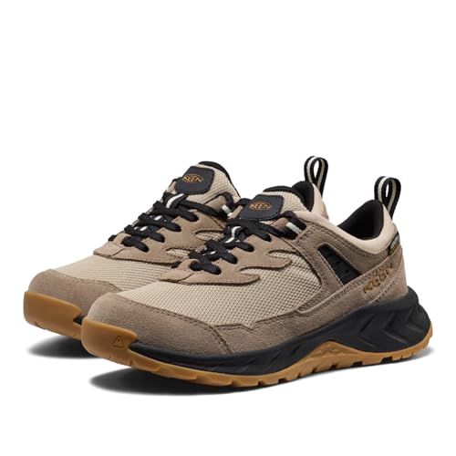 KEEN Kids Hightrail Waterproof Hiking Shoes (Little Kid/Big Kid) - color: Brindle/Oak Buff, size: 8 Little Kid