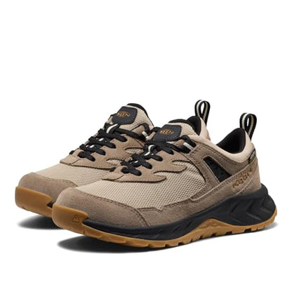 KEEN Kids Hightrail Waterproof Hiking Shoes (Little Kid/Big Kid) - color: Brindle/Oak Buff, size: 2 Big Kid