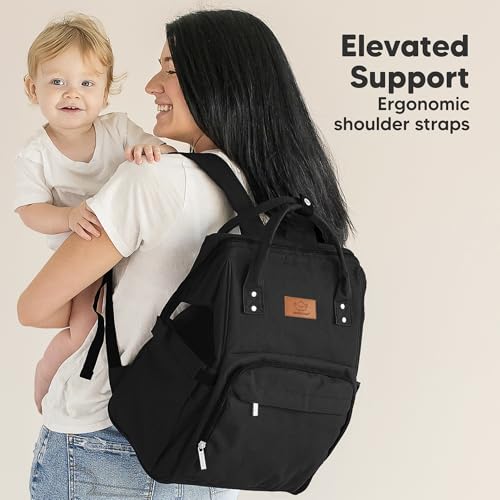 KeaBabies Baby Diaper Bag Backpack - Large Baby Bag for Boys, Girls, Waterproof Multi Function Travel Diaper Backpack with Changing Pad, Durable Travel Essentials for Moms and Dads (Marine Blue) - color: Marine Blue