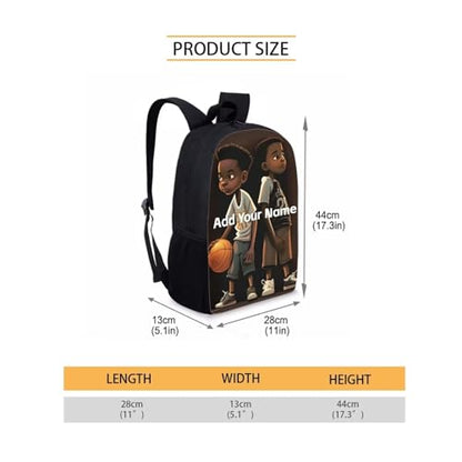 Afro Backpack for Boys 8-12/10-12 Bookbag Boys Kindergarten School Bag Girls African Kids Black Book Bag with Side Pocket Personalized Student Schoolbag - color: African Black Girl-13