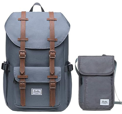 KAUKKO Laptop Outdoor Backpack Traveling Daypack Hiking Rucksack Large Capacity Bag Fits 15.6"(5-7-Grey(2PC)-NEW) - color: 5-7-grey(2pc)-new