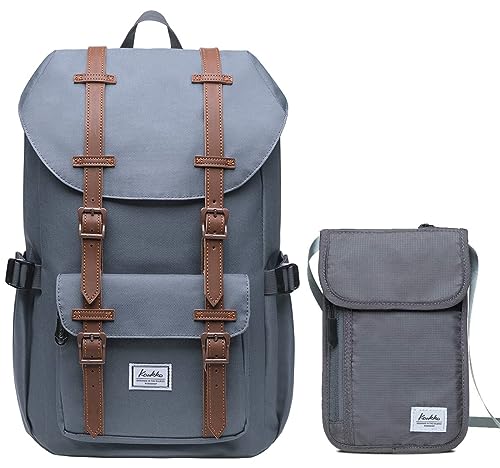 KAUKKO Laptop Outdoor Backpack Traveling Daypack Hiking Rucksack Large Capacity Bag Fits 15.6"(5-7-Grey(2PC)-NEW) - color: 5-7-grey(2pc)-new
