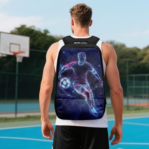 Basketball Backpack With Separate Ball Compartment And Shoes Fit Basketball Volleyball Football - color: Football Player