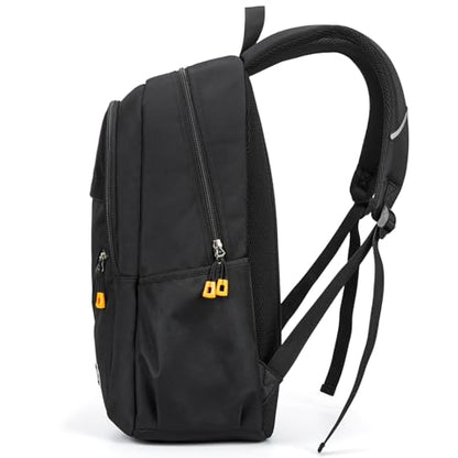 Travel Laptop Backpack, Business Slim Sturdy Water Resistant School Backpack, Gift for Men & Women, Fits 15.6 Inch Notebook - color: Pure Black