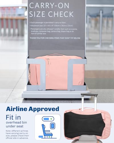 Hynes Eagle TSA Friendly Travel Backpack for Men Women Carry on Backpack 40L Flight Approved Laptop Backpack for 17 inches Compressible Weekender Bag Overnight Backpack Pink - color: Pink