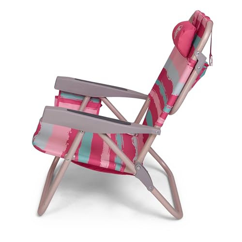 Banana Boat Backpack Beach Chair Lightweight and Portable 5-Position with Lay Flat Outdoor Heavy Duty Tanning Chair, Painter Stripe (2 PK) - color: Painter Stripe (2 Pk)