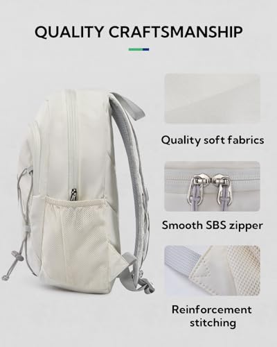 WATERFLY 12L Small Hiking Backpack: Day Pack Lightweight Travel Bag Camping Fitness Cycling Outdoor Sports Daypack For Women Men - color: Beige
