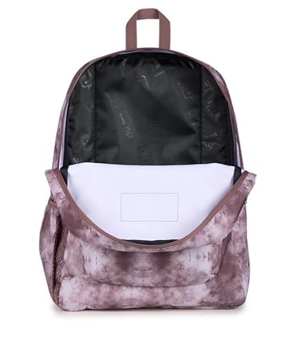 JanSport Cross Town Backpack - Simple Bag for Everyone with 1 Main Compartment, Front Utility Pocket - Premium Class Accessories - Ice Dye - color: Ice Dye Mahogany Haze/White