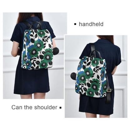 MNSRUU Women Backpack Purse Floral Backpack for Women Anti-theft Shoulder Bag Carry On Backpack Lightweight Rucksack Fashion Travel Ladies Bags - color: Floral A9360