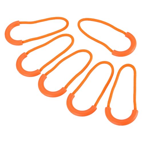 PATIKIL Zipper Pulls Replacement, 15 Pack Extension Cord Handle Plastic U-Shape Tab Tag Extender for Luggage Backpacks Jackets, Fluorescent Orange - color: Fluorescent Orange, size: 30mm