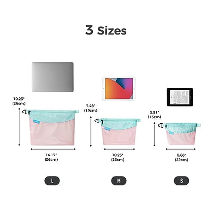 pack all Water-Resistant Zipper Pouch, Mesh Zipper Bag, 8.66"x5.91" - color: Pink, size: Small