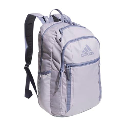 adidas Excel 7 School Backpack for Laptop, Gym and Travel, 34L, Silver Dawn Grey/Grey/Silver Violet Purple/7, OSFA - color: Silver Dawn Grey/Grey/Silver Violet Purple/7, size: One Size