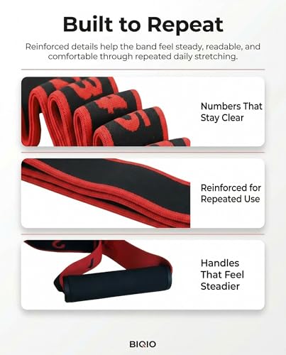 Fitness Resistance Bands with Handles, 2026 Upgrade Yoga Stretch Belt Band for Exercise, Numbered Elastic Fashion Puller for Women, Stretchy, Legs, Glute, Workout, Hip, Body Stretcher - color: Blue