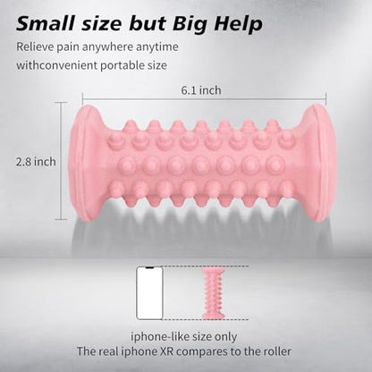 Plantar Fasciitis Relief,Foot Roller,Foot Massager Roller for Deep Tissue Muscle Massage,Portable Reflexology Tool-Pink - color: Pink