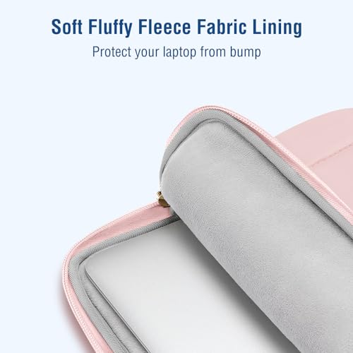 MOSISO Laptop Case 13.3 inch,13-13.3 inch Puffy Laptop Sleeve Compatible with MacBook Air 13 13.6/Neo/Pro 13/Pro 14,HP Dell ASUS,Twelve Square Quilted Bag with Vertical Pocket&Small Case, Pink - color: Pink, size: 13.3 inch