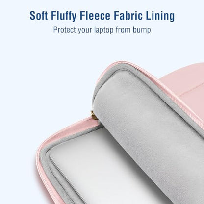 MOSISO Laptop Case 16 inch, 15-15.6 inch Puffy Laptop Sleeve Compatible with MacBook Pro 16 M5 M4 M3 M2 M1, HP Acer Dell Lenovo,Twelve Square Quilted Bag with Vertical Pocket&Small Case, Pink - color: Pink, size: 16 inch