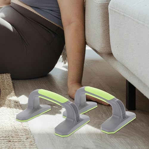 Kichvoe 2pcs Push up Bars with Anti-slip Soft Plastic Handles and Stable Base, Strength Training Equipment for Home Workouts and Floor Exercise Fitness