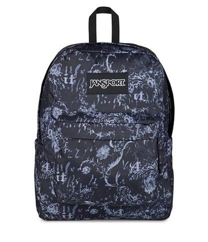JanSport SuperBreak Plus Backpack with Padded 15-inch Laptop Sleeve and Integrated Bottle Pocket - Spacious and Durable Daypack for Work and Travel, Afflicted Black/Charcoal/Dk Grey - color: Afflicted Black/Charcoal/Dk Grey
