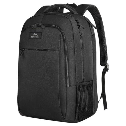 MATEIN Extra Large Travel Backpack, TSA Friendly 18.4 Inch Laptop Backpack, Anti Theft Flight Approved Business Work College Computer Backpack Big Bag for Women Men, Black - color: Deep Black, size: 18 Inch