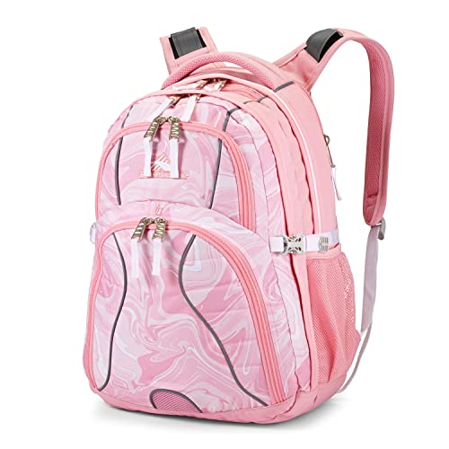 High Sierra Swerve Daypack, Pink Marble - Bubblegum Pink, One Size - color: Pink Marble/Bubblegum Pink