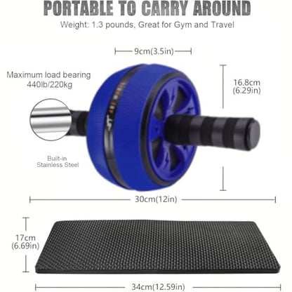Abdominal Wheel, Ab Roller Wheel Exercise Equipment, Abdominal Exerciser, Beginners and Advanced Abdominal Core Strength Training Core Strength Exercise
