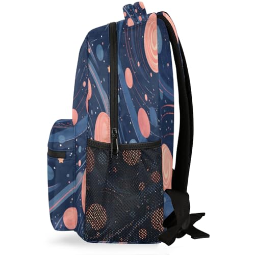 Large Backpack with 15.6 Inch Laptop Compartment, Abstract Pink Blue Adult Backpack for Work, Travel & School College Boys Girls - color: Abstract Pink Blue