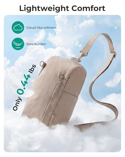 BAGSMART Small Sling Bag for Women, Fast Track Crossbody Bag Mini Backpack purse for Daily Travel Gym - color: Olive Green