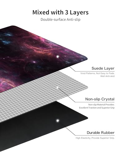 nuveti Printed Travel Yoga Mat-1/16 Inch Thick Non Slip Fitness Workout Mat with Carrying Bag, Foldable Lightweight Suede & Natural Rubber Yoga Mat for Yoga Pilates and Fitness 72" L x 24" W x 1.5mm - color: XingLuoQiBu