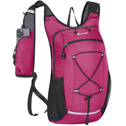 15L Small Hiking Backpack Lightweight Hydration Backpack for Men Women, Warterproof Hiking Daypack for Travel Cycling - color: Rose