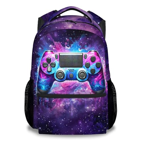 School Backpack for Kids, 17 Inch Gamer Backpacks for Boys 8-12, Large Capacity Bookbag for Elementary School - color: Color6-1