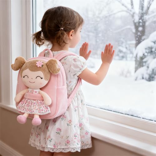 Gloveleya Kids Backpacks Girls Backpack Plush Bags Diaper Bag Printed Sunflower Backpack - color: A066 Sunflower Backpack, size: 9 inches