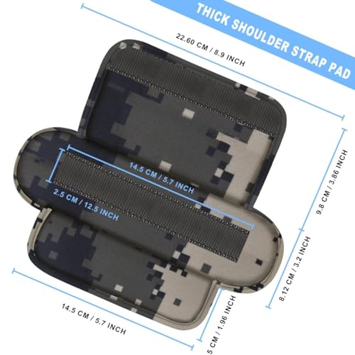 ZINMARK 2Pcs Tactical Shoulder Pad, Ultra-Thick Comfort Cushion for Vest Straps, Backpacks, Breathable & Shock-Absorbing,Camouflage-gray - color: Camouflage-gray
