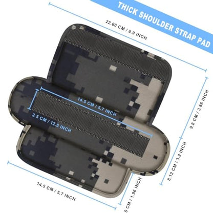 ZINMARK 2Pcs Tactical Shoulder Pad, Ultra-Thick Comfort Cushion for Vest Straps, Backpacks, Breathable & Shock-Absorbing,Camouflage-gray - color: Camouflage-gray