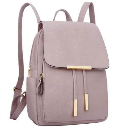 KKXIU Trendy Leather Backpack Purse for Women and Ladies Shoulder Travel Daypacks Bags (A-Pink) - color: A-pink, style: Backpack