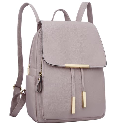 KKXIU Trendy Leather Backpack Purse for Women and Ladies Shoulder Travel Daypacks Bags (A-Pink) - color: A-pink, style: Backpack