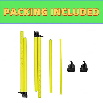 Adjustable Height Hurdles Training Equipment, 3Pcs Practice Hurdles Track and Field for Agility Training, Indoor & Outdoor Detachable Jumping Speed Hurdles for Football, Soccer, Basketball, Dogs