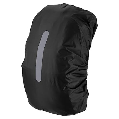 PATIKIL Waterproof Backpack Rain Cover, Non-Slip Backpack Cover with Vertical Reflective Strap Stay Dry for Hiking, Camping, Hunting - color: Black, size: X-Large