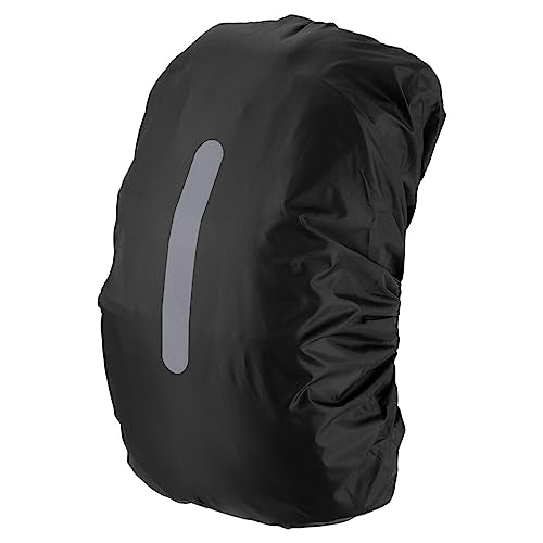 PATIKIL Waterproof Backpack Rain Cover, Non-Slip Backpack Cover with Vertical Reflective Strap Stay Dry for Hiking, Camping, Hunting - color: Black, size: X-Large