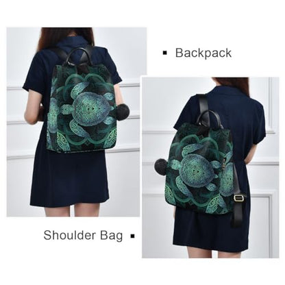 ALAZA Sea Turtlelotuses Mandala Boho Outdoor Backpack Bags for Woman Ladies - color: Multi 9