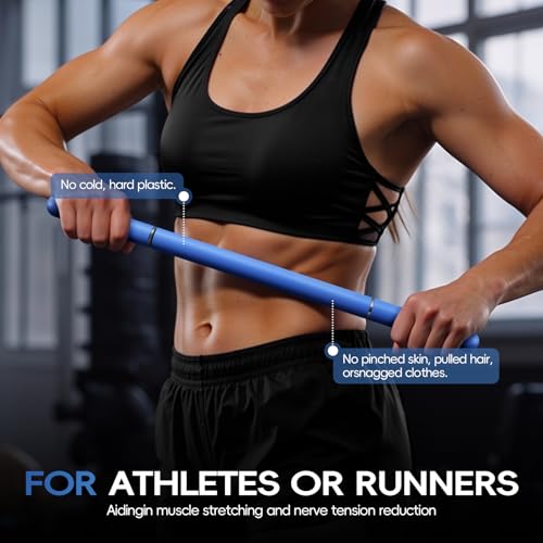 Massage Roller Stick – Deep Tissue Muscle Roller for Full Body, Myofascial Release Tool for Legs, Neck, Arms & Calves, Sore Muscle Recovery Stick for Athletes & Home Use