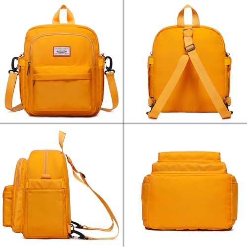 Insulated Lunch Bag Backpack for Women, Small Crossbody Sling Insulated Tote, Convertible Lunch Cooler Box for Work - Yellow - color: Yellow