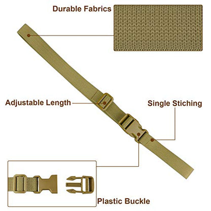 MAGARROW 24" 40" 60" 100" Strap Buckle Packing Straps Adjustable 1-Inch Belt - color: Tan (4-Pack), size: 1" Wide - 60" Long