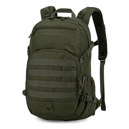 Mardingtop Small Tactical Backpack,Molle Hiking Backpack for Backpacking,Cycling and Biking,15L/25L Backpack - color: Army Green, size: 25L