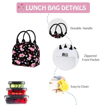 Axolotl Cute 3PCS Backpack Set for Teens Elementary Middle High School, 17 Inch Lightweight Classic Bookpack 3 in 1 Set for Girls Boys, Kids Back to School Backpack with Lunch Box Pencil Case - color: Axolotl